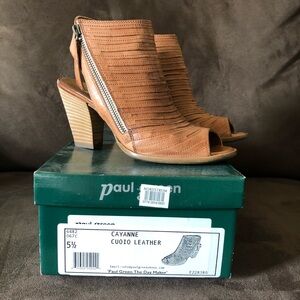 Paul Green Cayanne Leather Peep Toe Bootie
